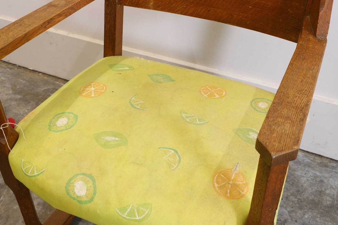 An Arts and Crafts oak library chair, c.1900, - 2