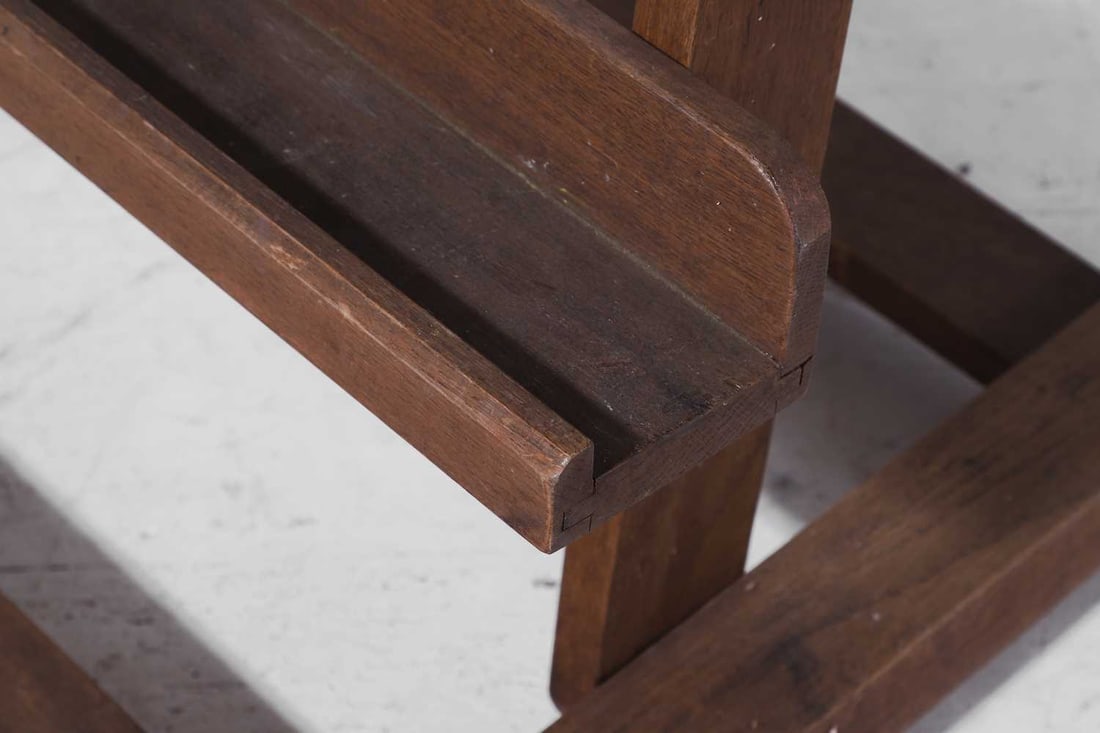 An oak adjustable travel easel, 20th century, - 3