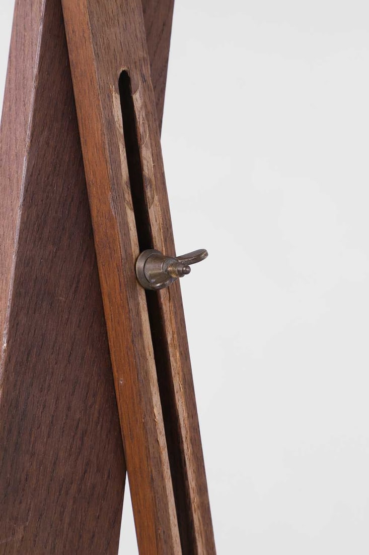An oak adjustable travel easel, 20th century, - 4