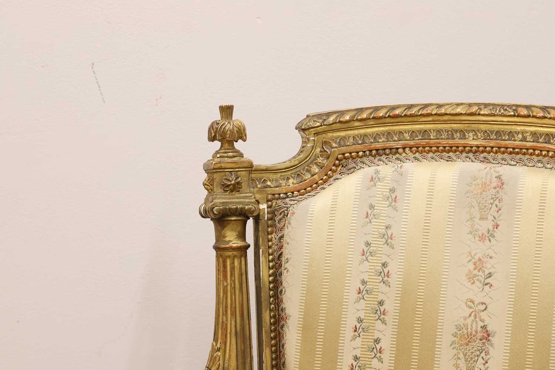 A set of four Louis XVI style fauteuils, Early 20th century, French, - 4