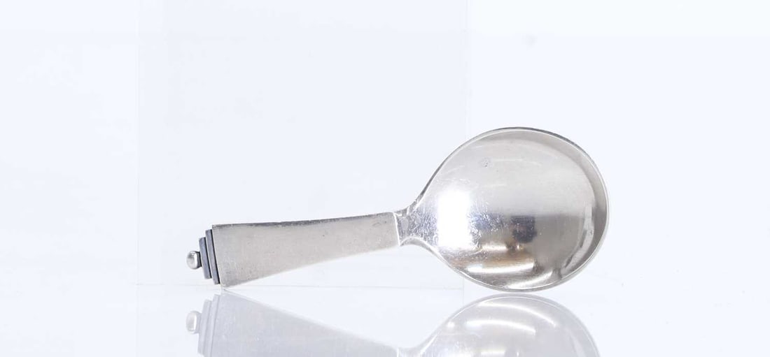 A Georg Jensen silver caddy spoon, (1 of 1)