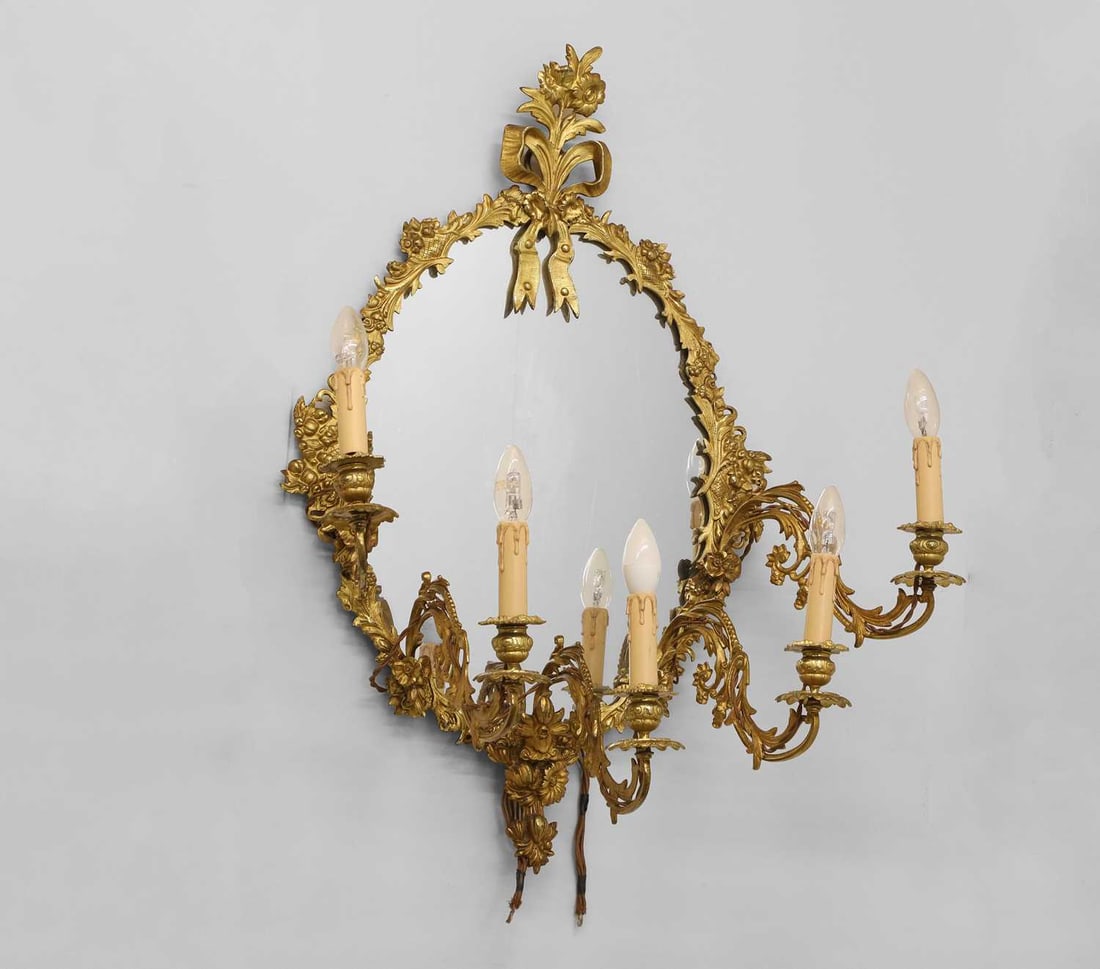 A pair of girandole mirrors, Late 19th century / early 20th century, - 2