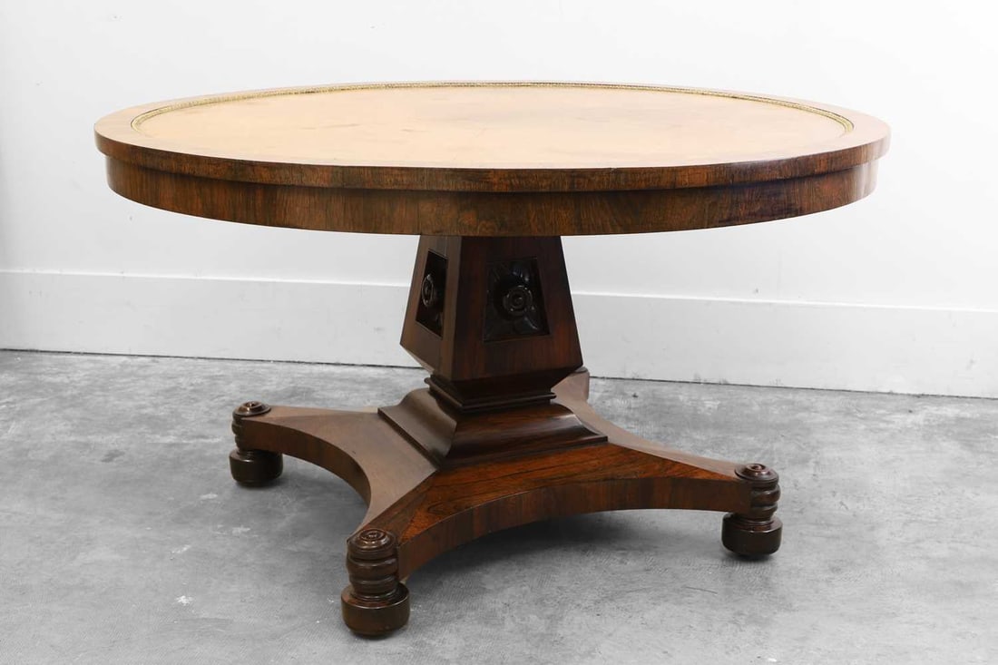 A George IV rosewood centre table, c.1830, (1 of 2)