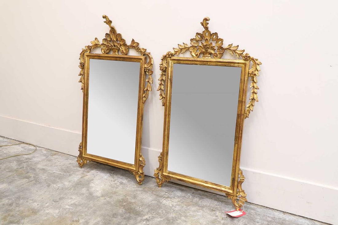 A pair of gilt pier mirrors, 20th century, (1 of 1)