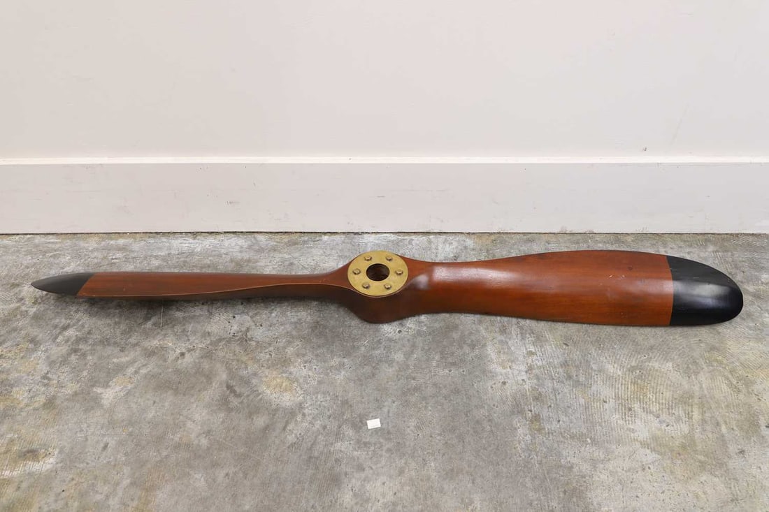 A reproduction wooden propeller, 20th century, (1 of 2)