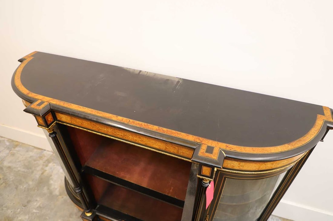 A Victorian ebonised, walnut, and gilt-metal credenza, Late 19th century - 2