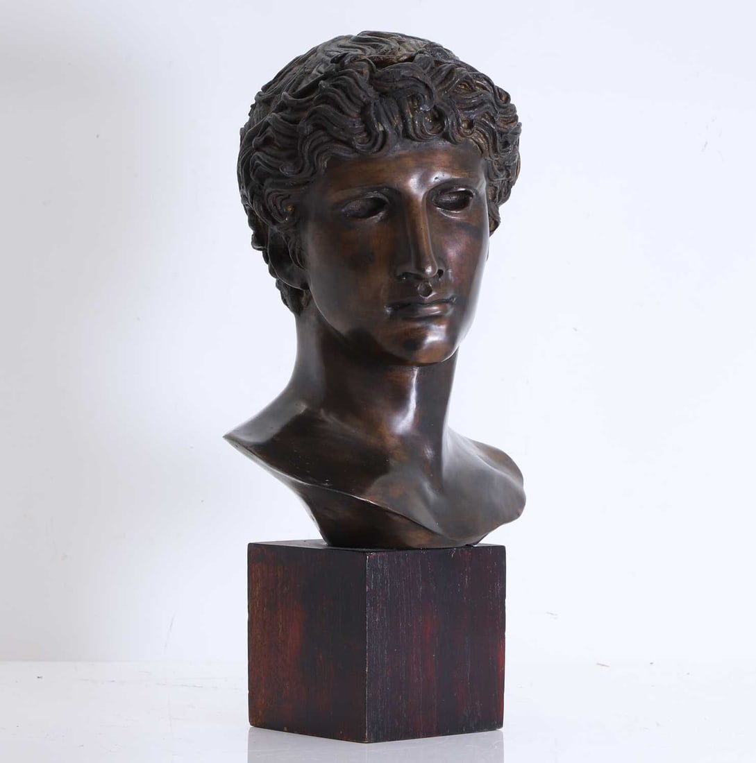 A bronzed bust, 20th century, (1 of 1)