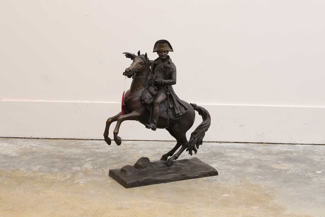 A bronzed figure of Napoleon on horseback, Of modern manufacture, (1 of 1)