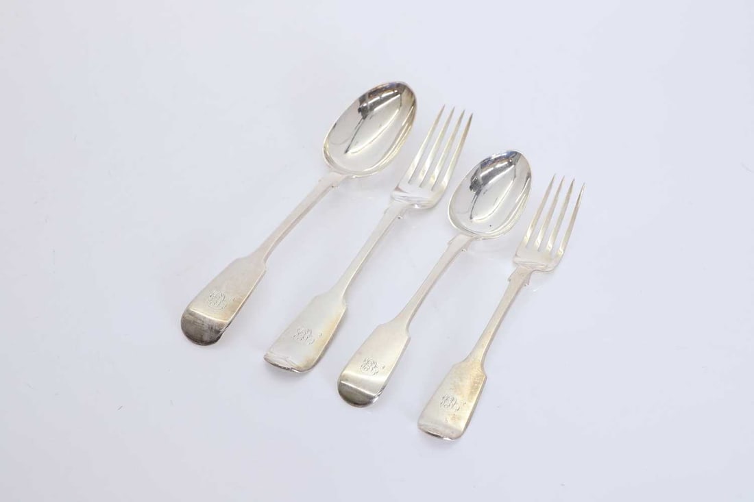 A collection of Victorian silver flatware, (1 of 1)