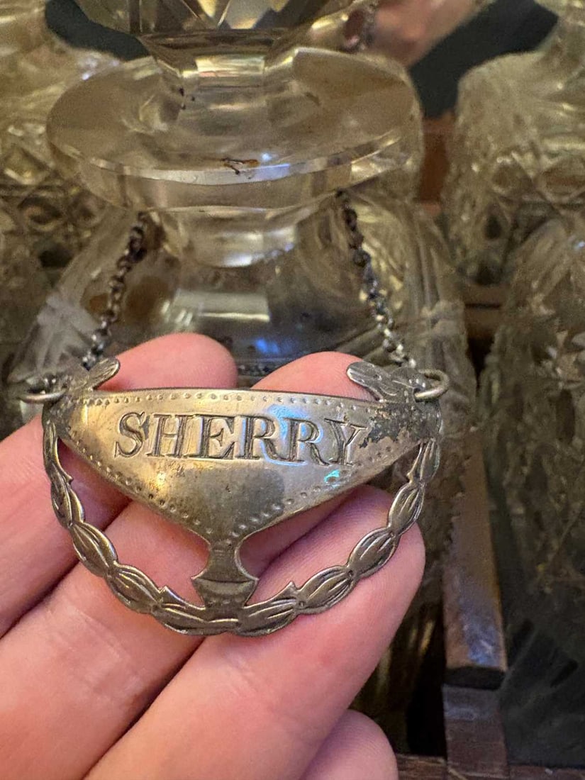 An oak travelling tantalus with games compartment early 20th century, - 11