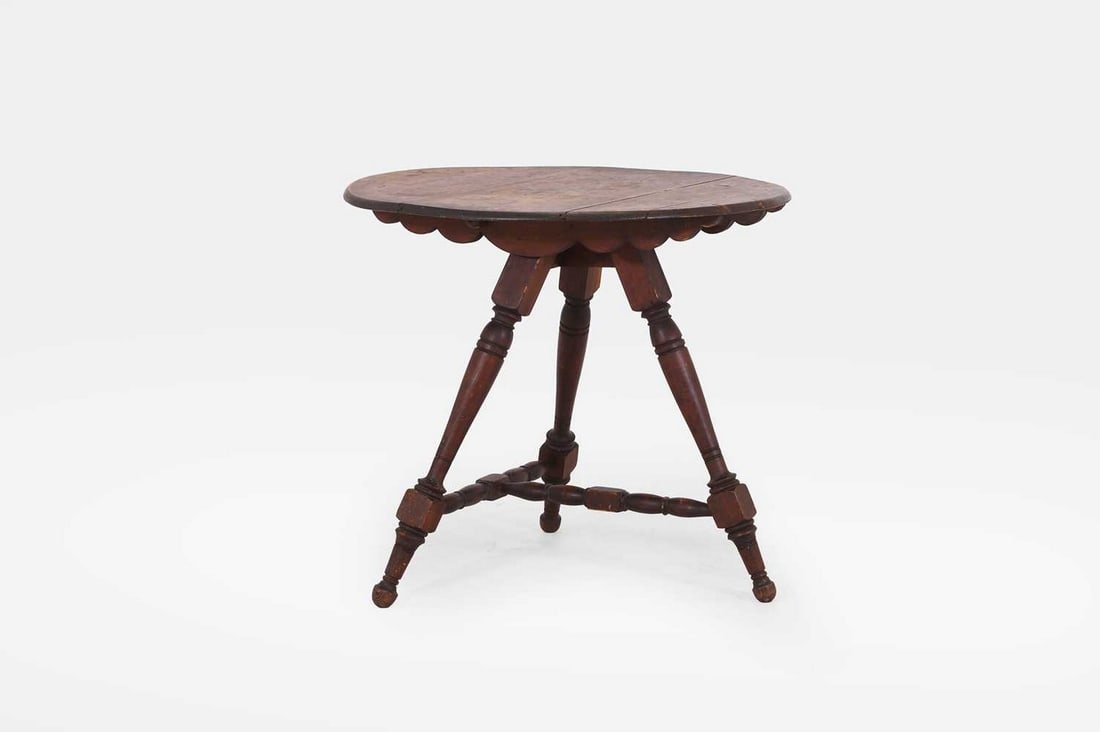 A provincial pine tripod table, late 19th century, (1 of 4)