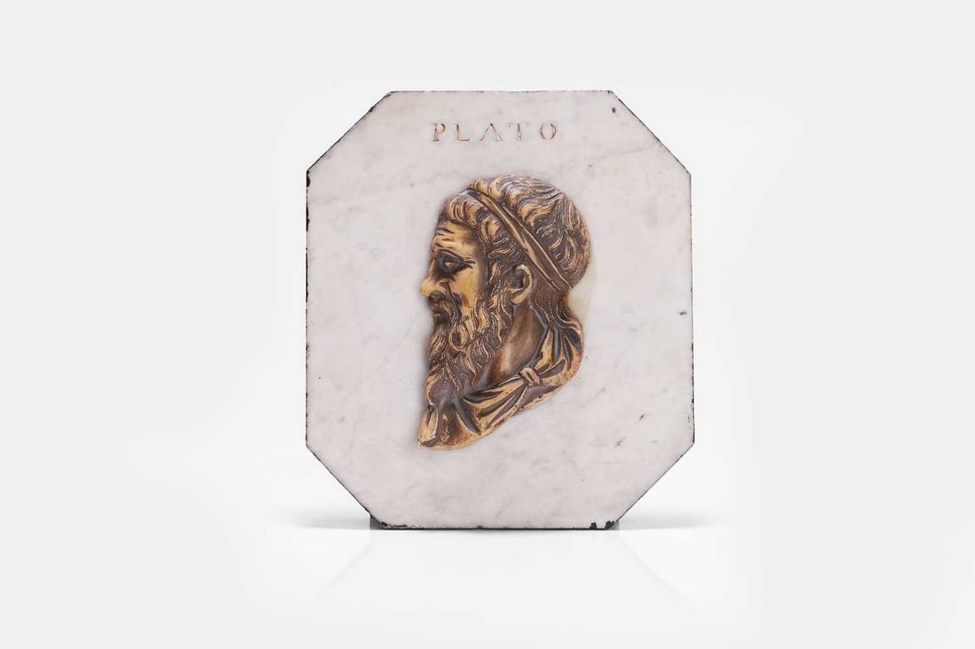 A composite portrait relief of Plato, 20th century, (1 of 3)