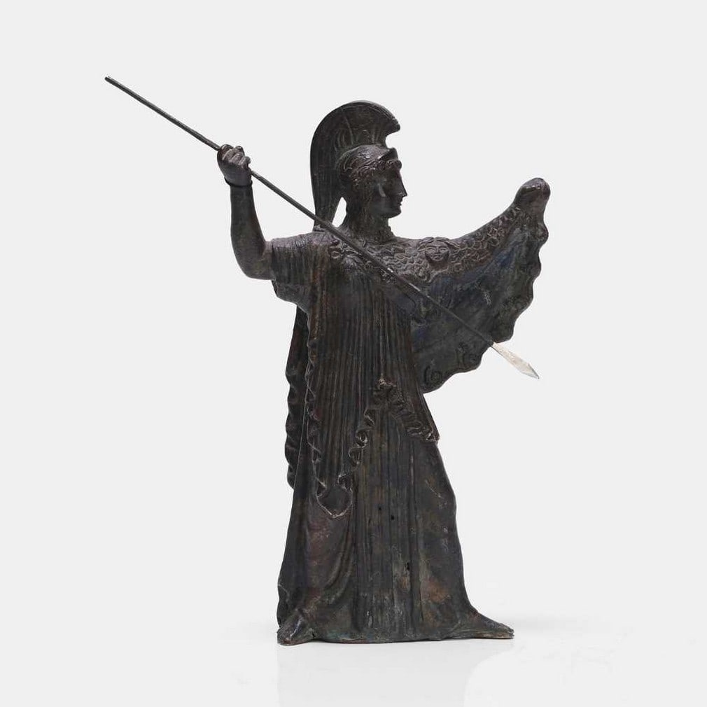 A grand tour bronze figure of Athena, 18th/19th century, (1 of 3)