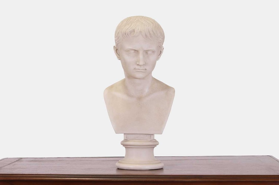 A composite marble bust of Augustus, late 19th/early 20th century, (1 of 4)