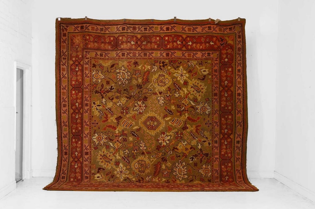 A Donegal 'Oushak' wool carpet, early 20th century, (1 of 5)
