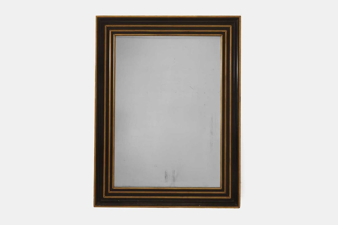 A large painted and parcel-gilt wall mirror, 20th century, (1 of 3)