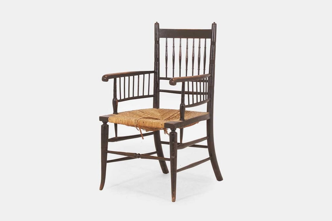 An Aesthetic Movement chair, late 19th century, (1 of 4)