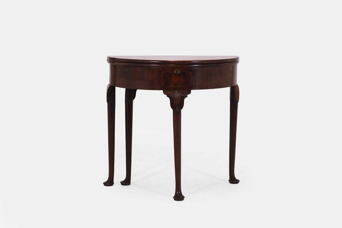 A George II mahogany tea table, c.1730, (1 of 4)