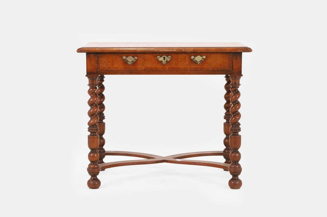 A William and Mary-style walnut side table, 19th century, (1 of 5)