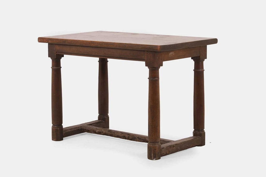 A walnut side table, 17th century and later, (1 of 4)