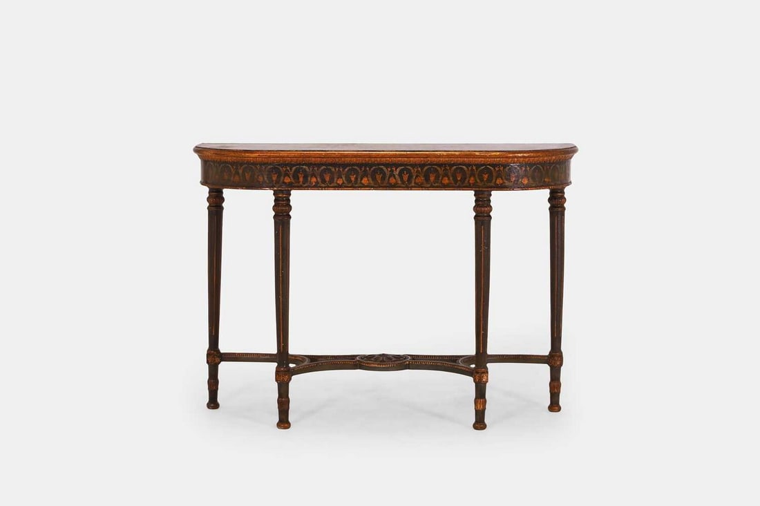 A George III-style painted wood and composition pier table, of recent manufacture, (1 of 5)