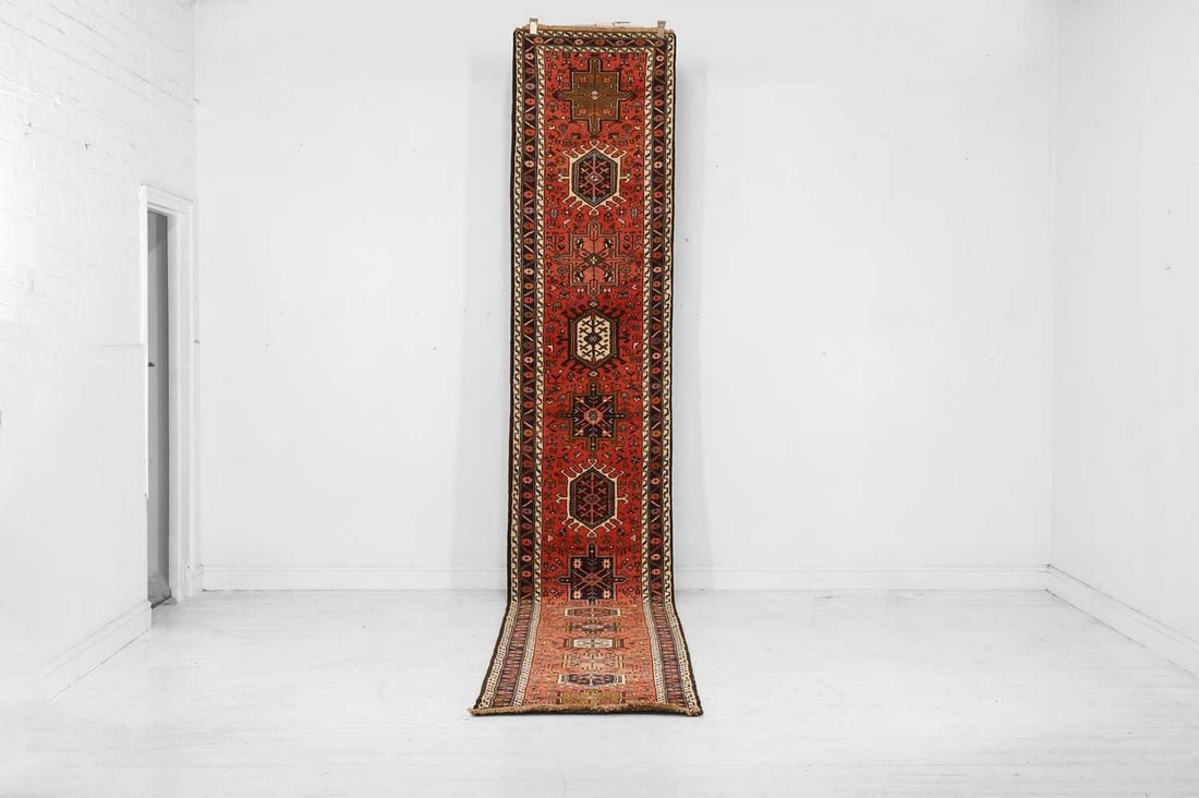 A Heriz wool runner, 20th century, (1 of 3)
