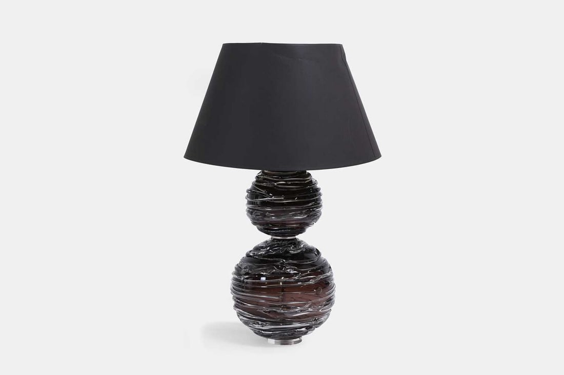 A crystal glass 'Alfie' table lamp by William Yeoward, of recent manufacture, (1 of 3)