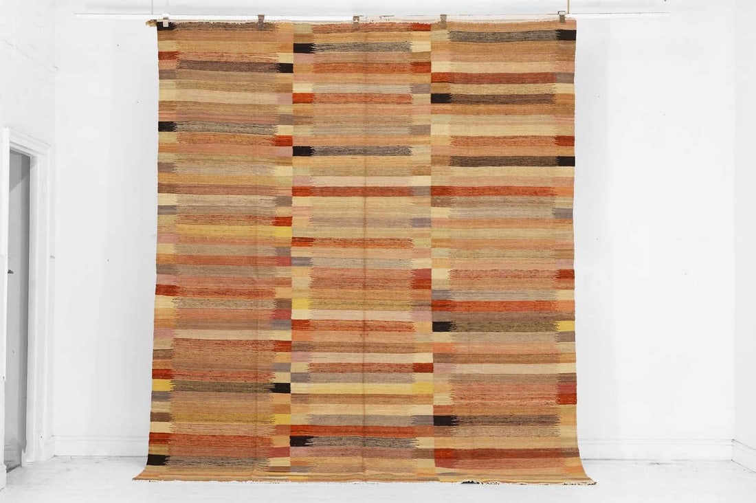 A flat-weave wool carpet of Scandinavian Ingaborg design, of recent manufacture, (1 of 5)