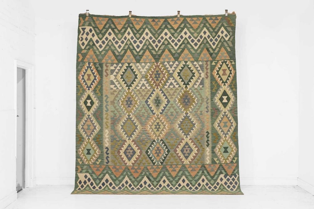 A kilim flat-weave wool carpet, of recent manufacture, of Anatolian design, (1 of 4)