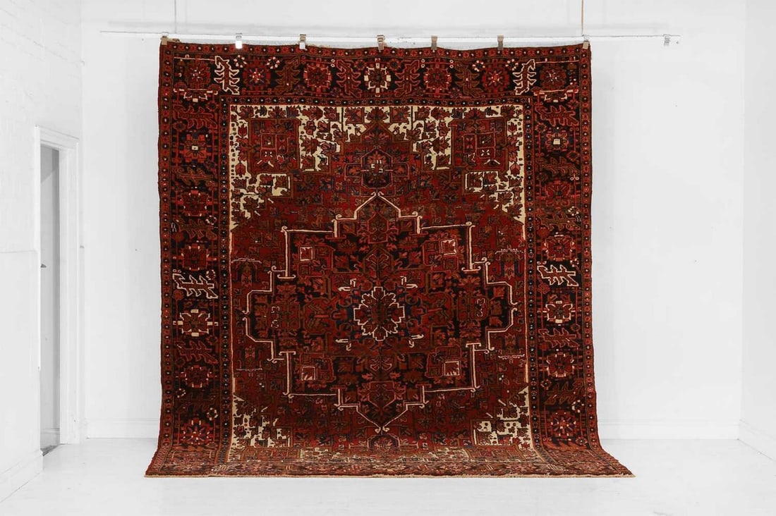 A Persian Heriz wool carpet, second half of the 20th century, (1 of 9)