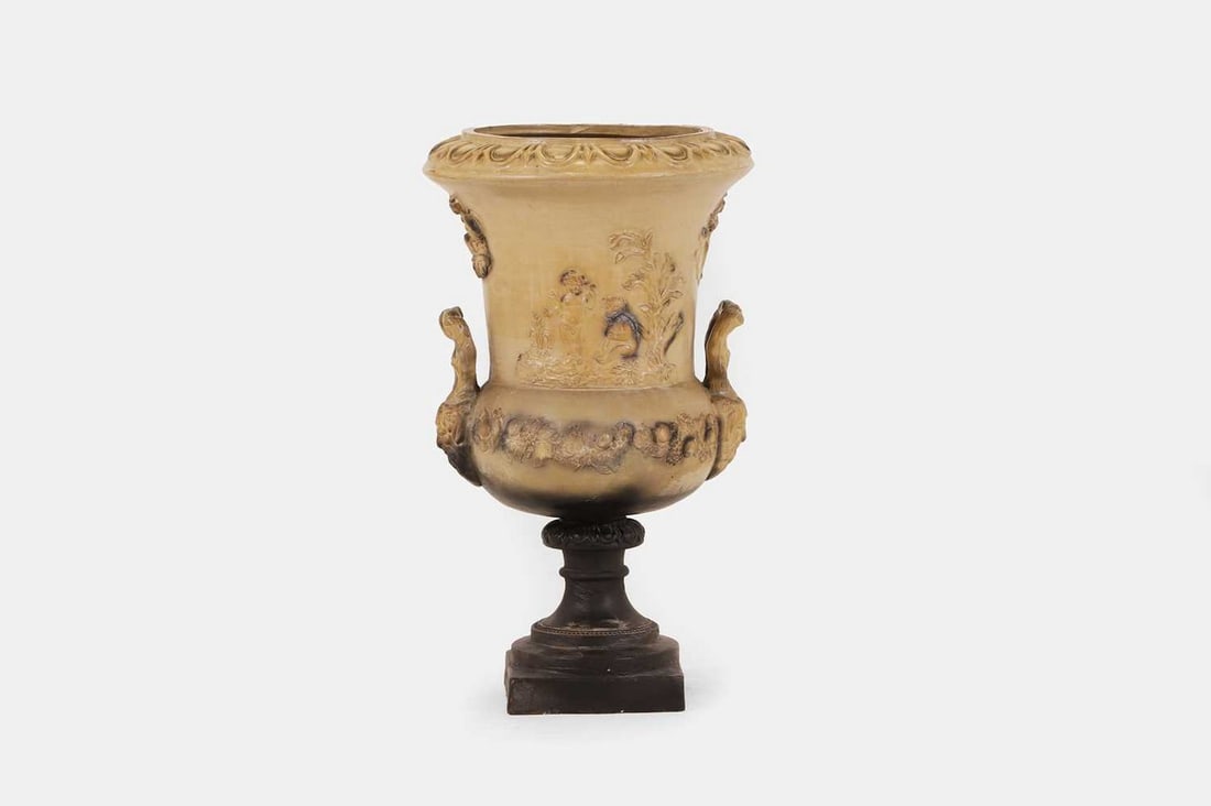 A Doulton glazed stoneware urn, second half of the 19th century, (1 of 4)