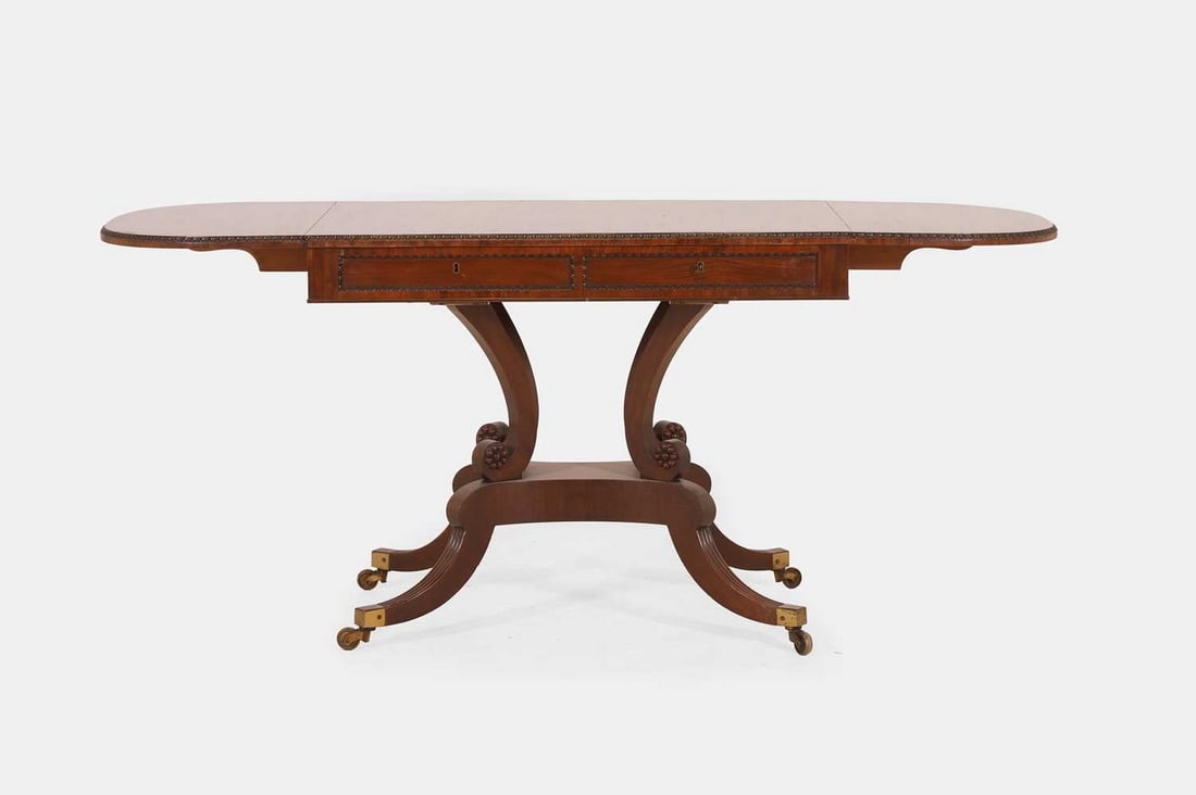 A Regency mahogany sofa table, c.1820, attributed to Gillows, (1 of 9)