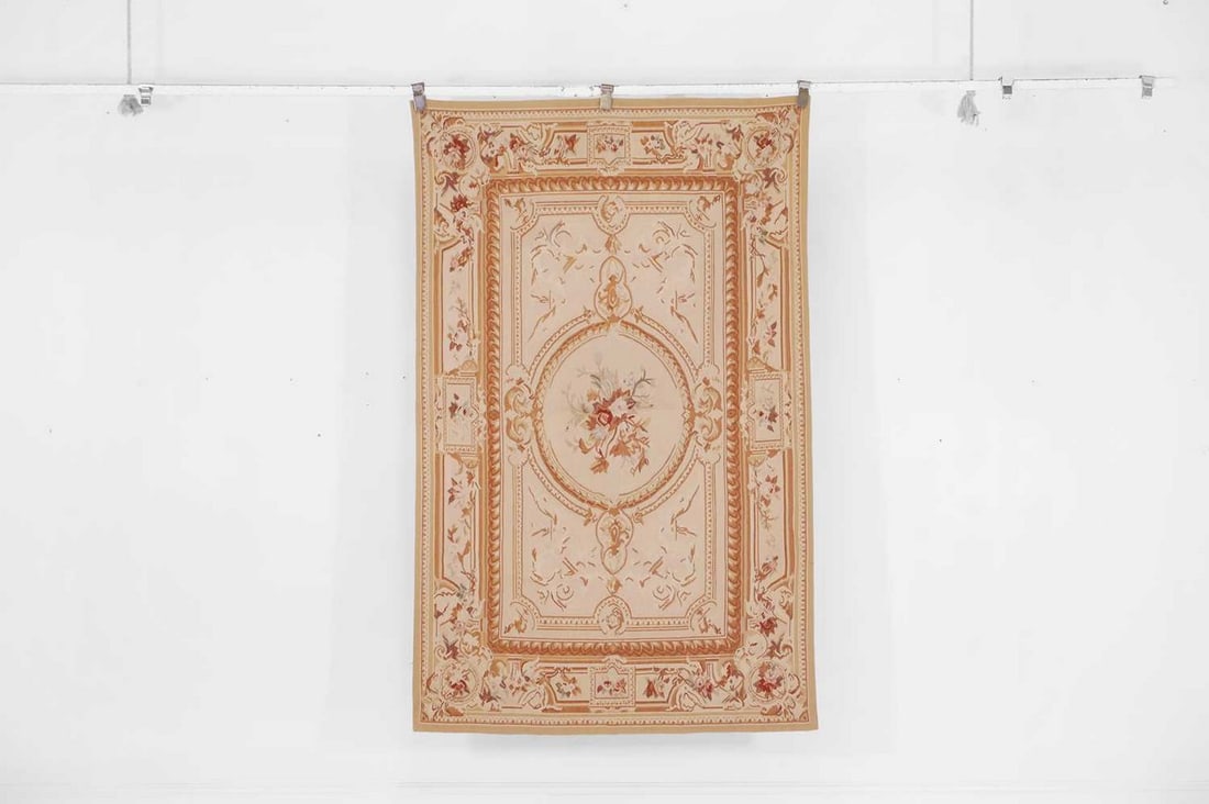 An Aubusson-style wool rug, late 20th century, (1 of 3)