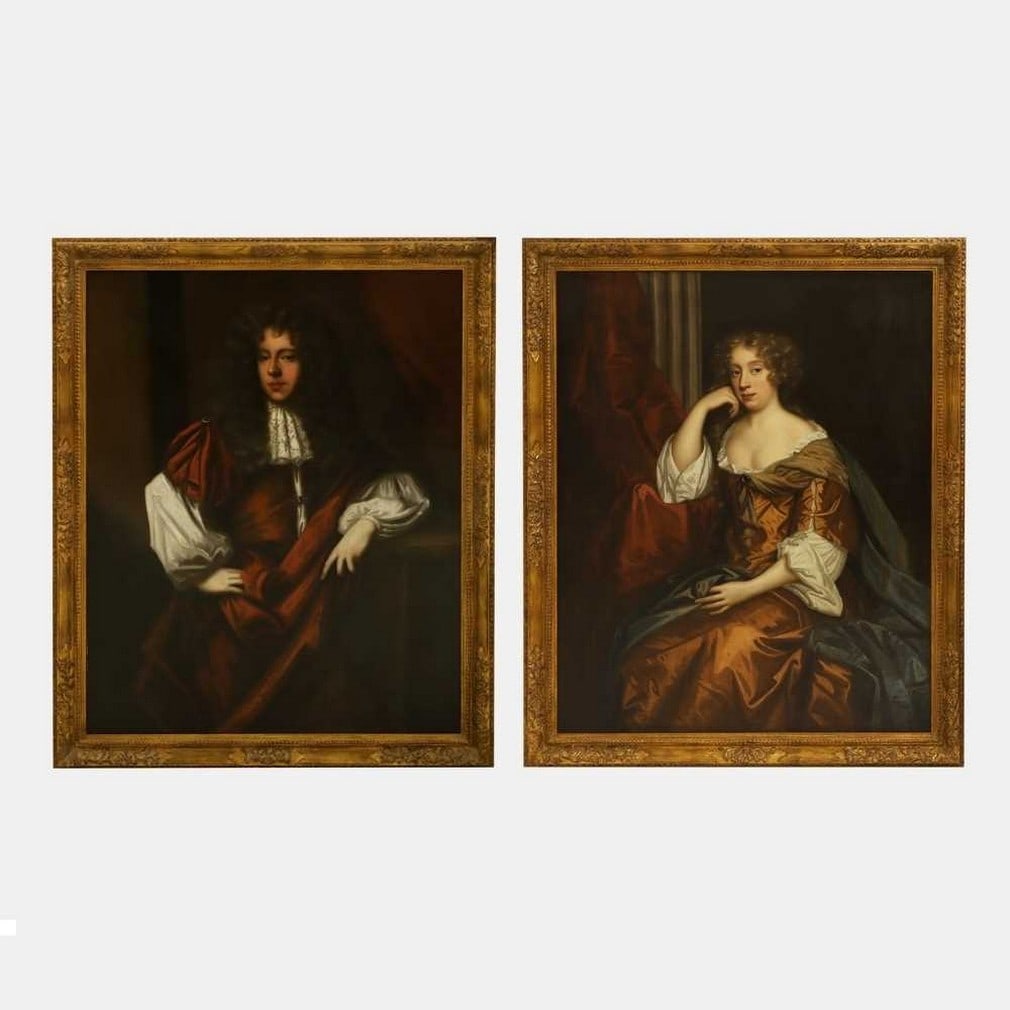 Follower of Sir Peter Lely A pair of portraits: (1 of 5)
