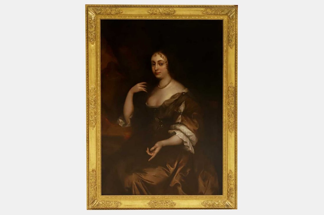 After Sir Peter Lely Portrait of Anne Hyde, Duchess of York, three-quarter-length seated, in a brown (1 of 1)