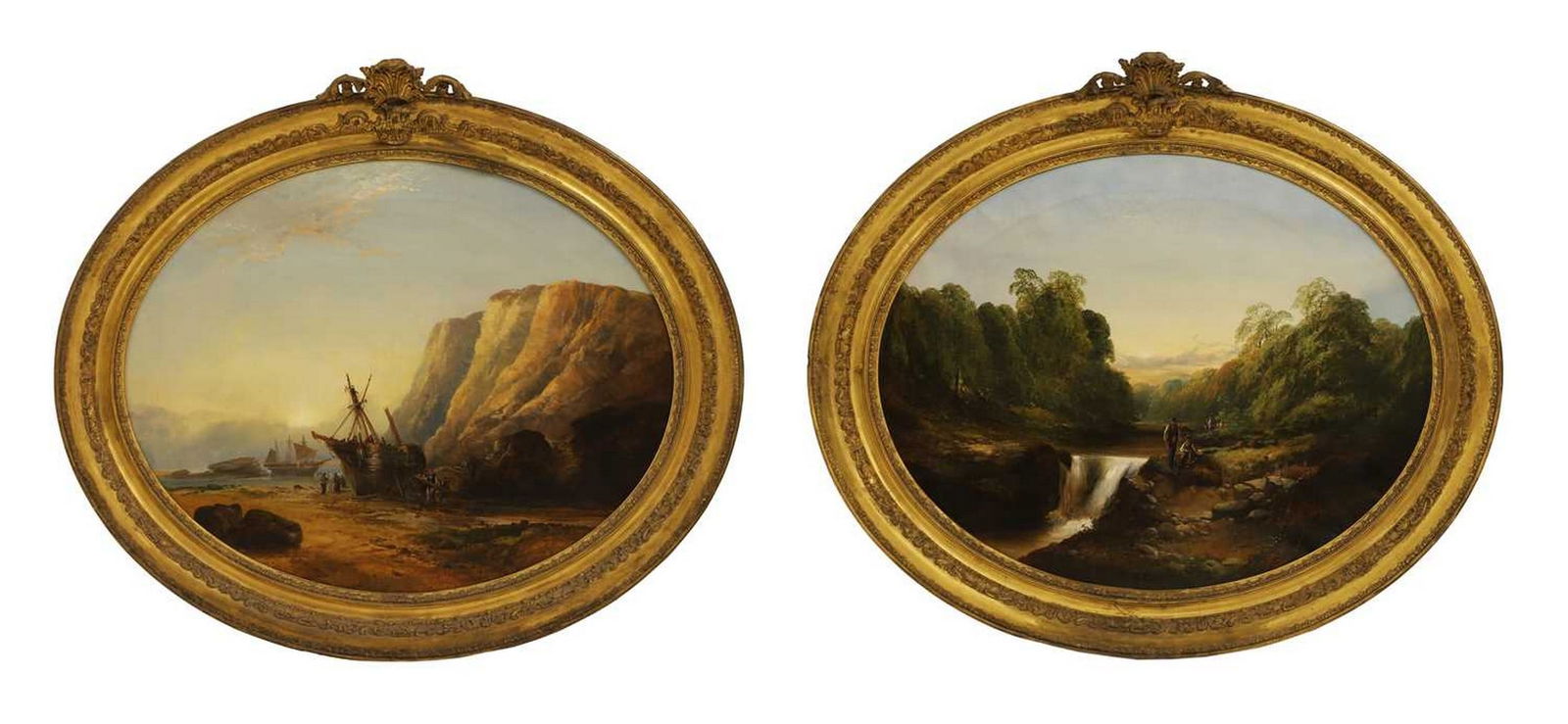 English School, 19th century A pair of landscapes: (1 of 5)