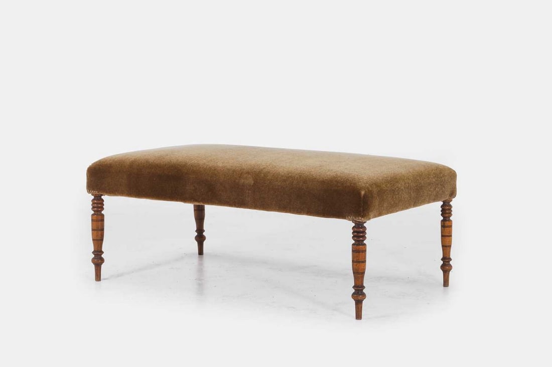 A late Victorian stool or bench, c.1880, (1 of 3)