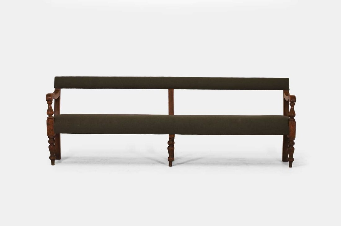 A long Victorian pine bench, 19th century and later, (1 of 1)