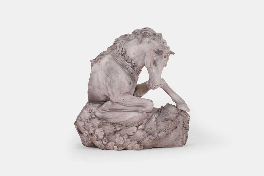 A composition figure of an armorial unicorn, of recent manufacture, (1 of 4)