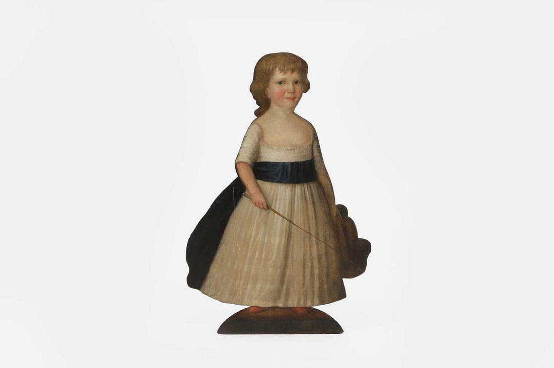 A painted wooden dummy board, late 19th/early 20th century, (1 of 2)