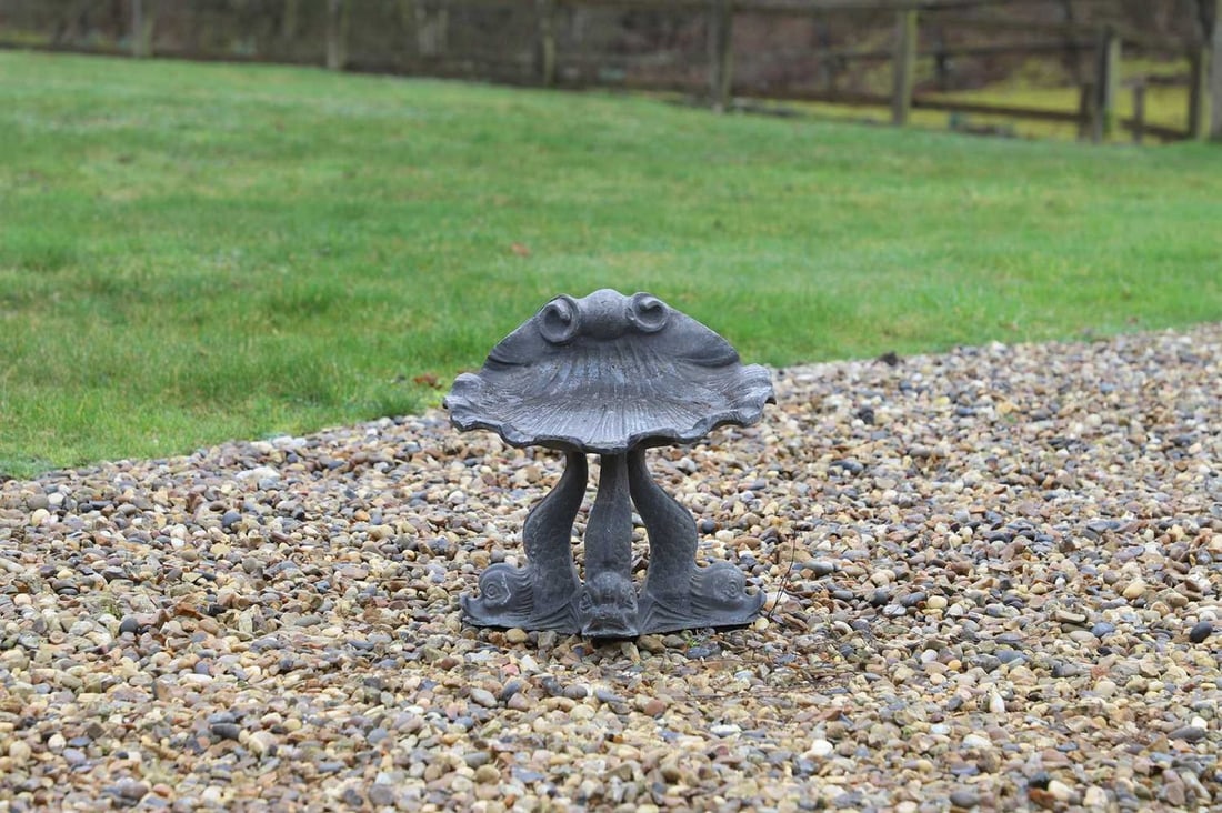 A lead shell fountain splash, 19th century, (1 of 3)
