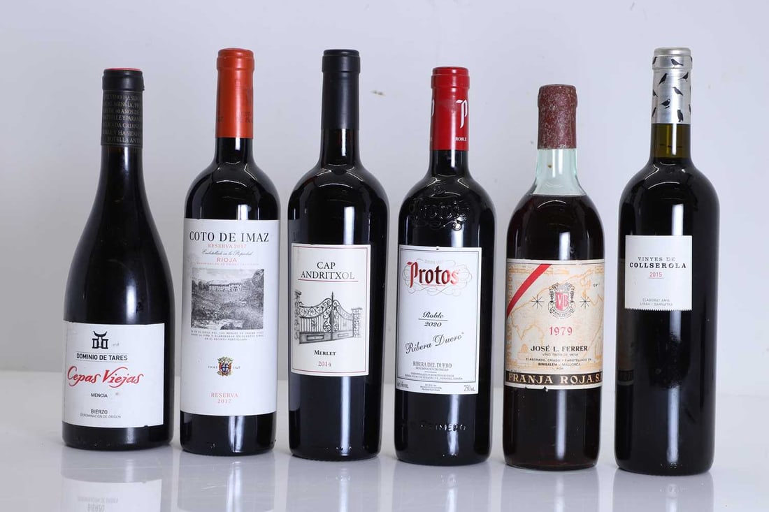 A selection of Spanish red wines, - 2