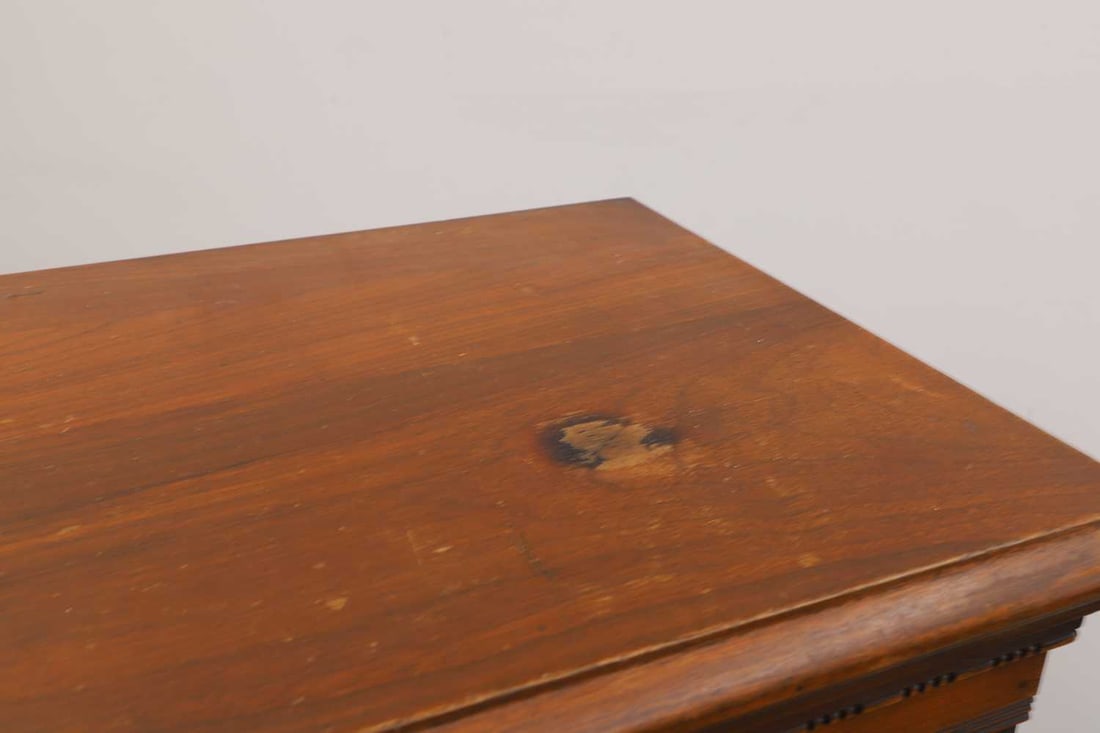 A tambour fronted walnut office cabinet, 20th century, - 3