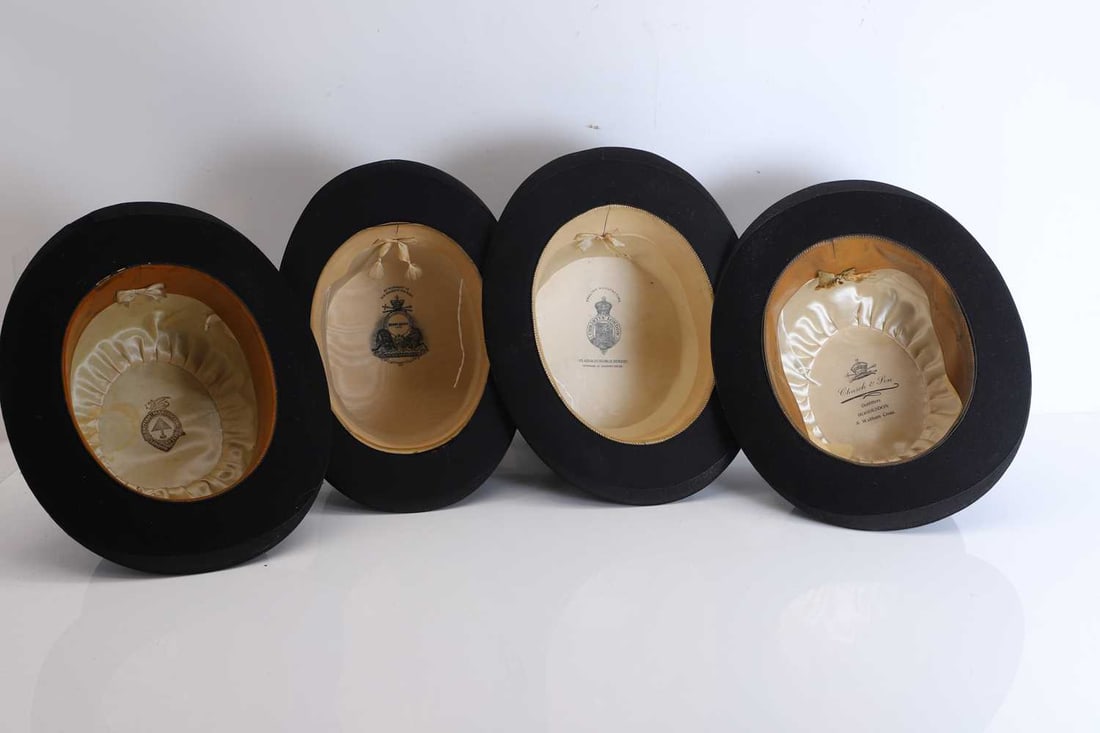 A group of four gentlemen's hats, 20th century, - 2
