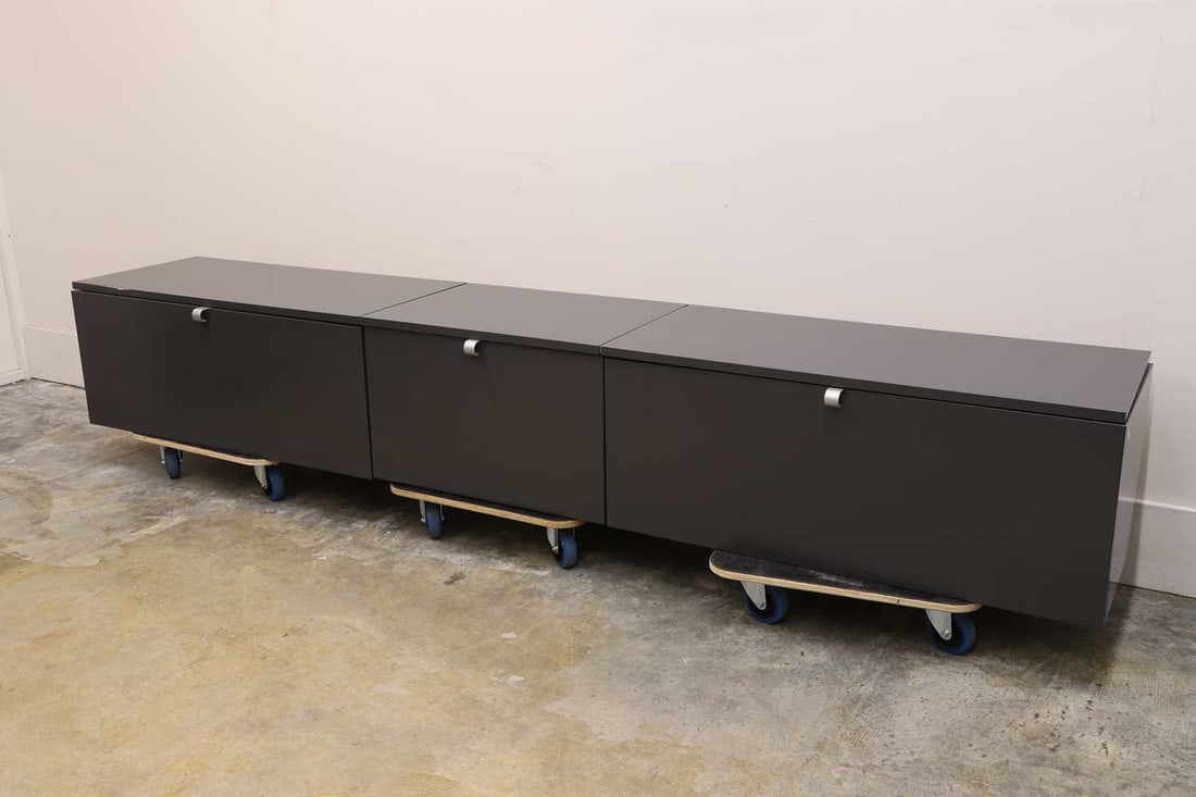 A modern wall unit, of recent manufacture, (1 of 3)