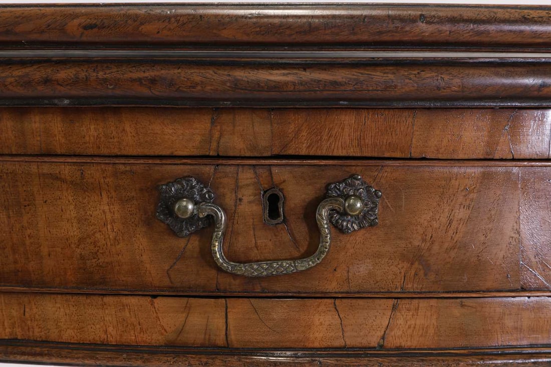 A George III mahogany serpentine tea table, circa 1760, - 11
