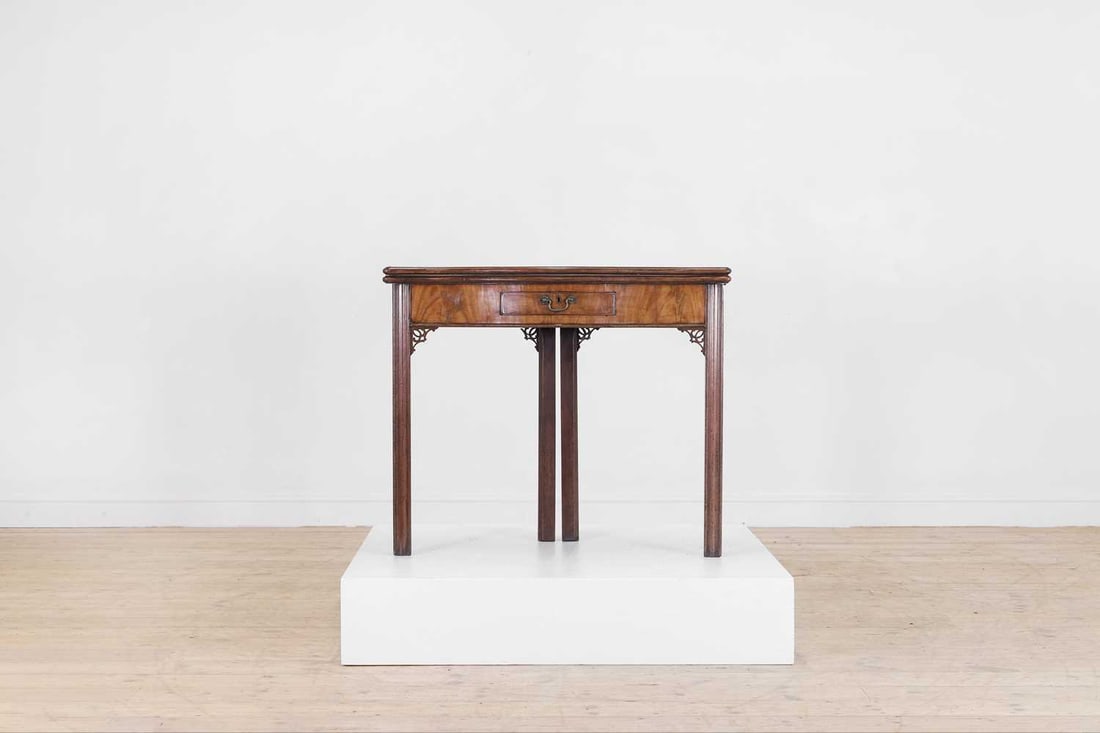 A George III mahogany serpentine tea table, circa 1760, (1 of 11)