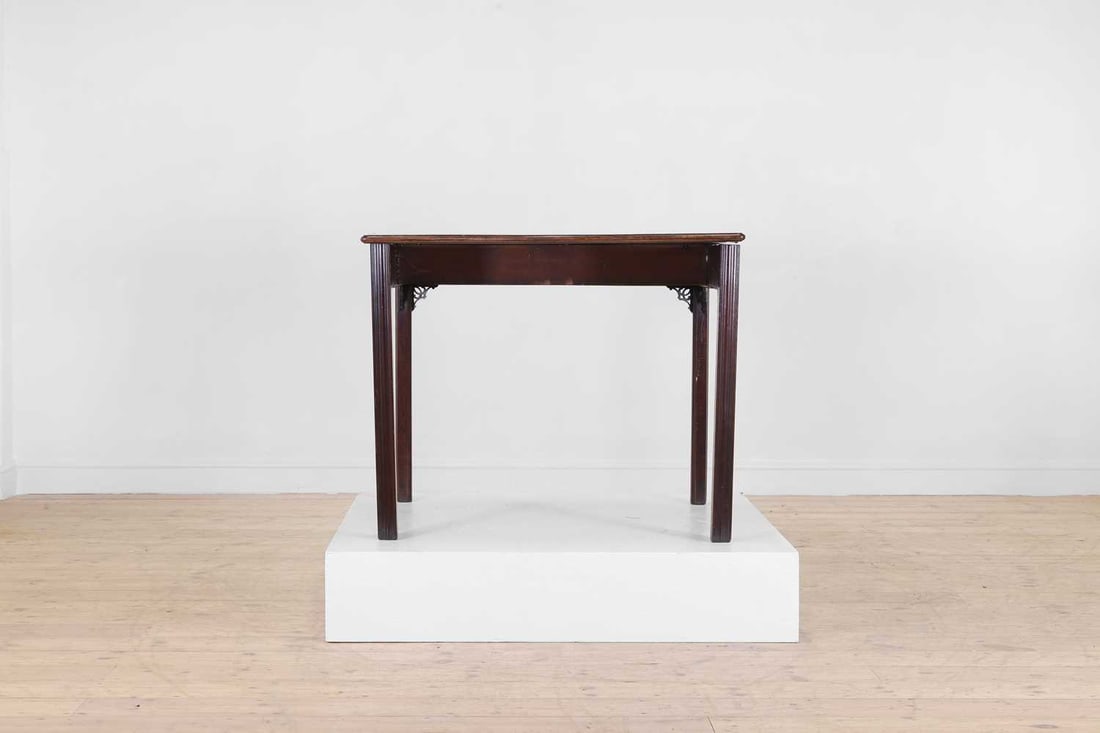 A George III mahogany serpentine tea table, circa 1760, - 8