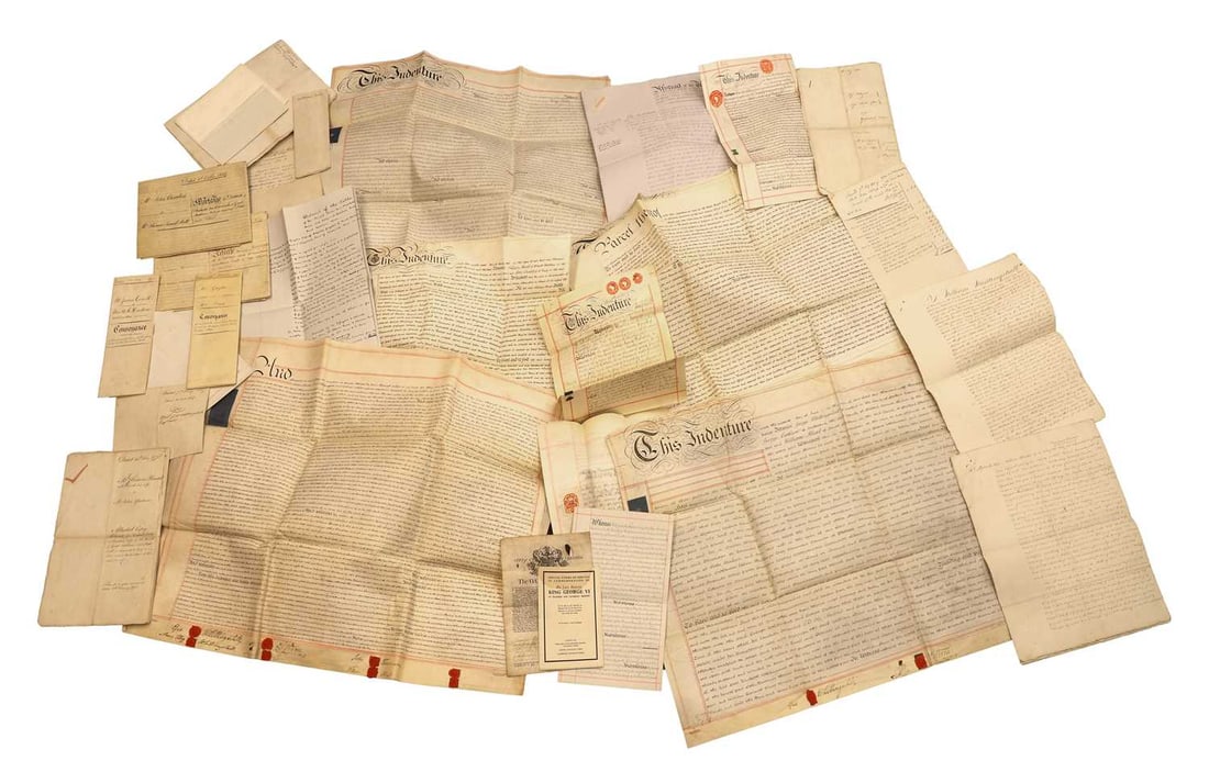 A collection of deeds and indentures, 18th century and later, (1 of 6)