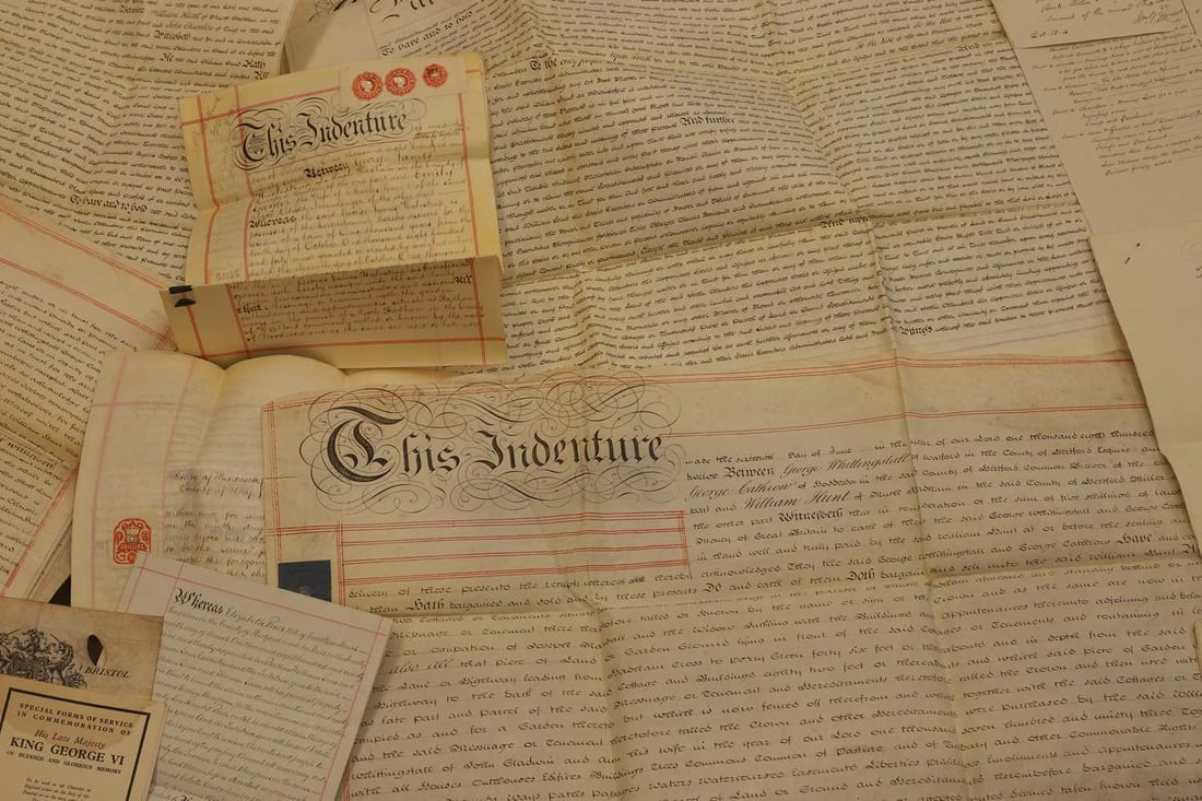 A collection of deeds and indentures, 18th century and later, - 3
